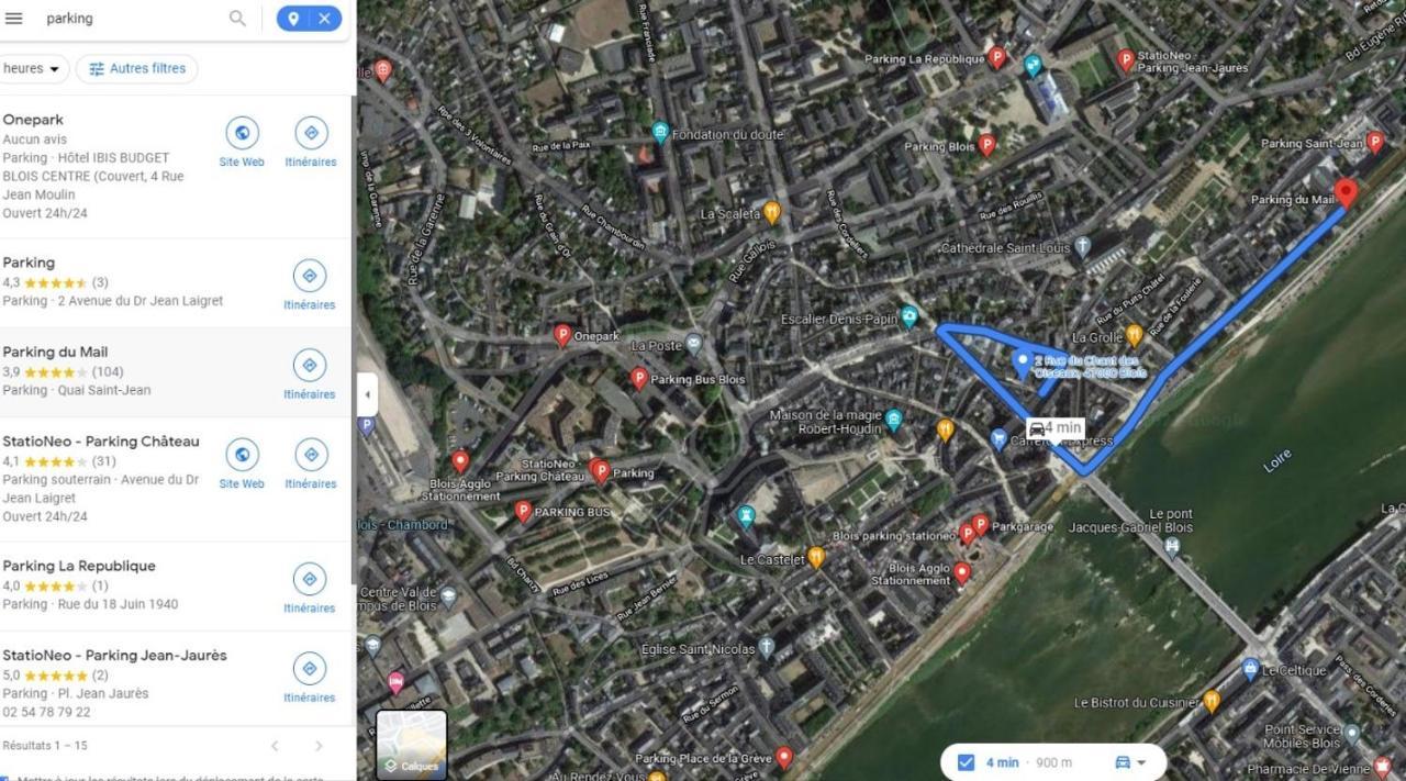Appart Cosy Hypercentre Blois 5Mn Chateau Parking Voiture Velos Eksteriør billede